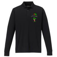 Cheerleader Elf Christmas Matching Family Elf Performance Long Sleeve Polo