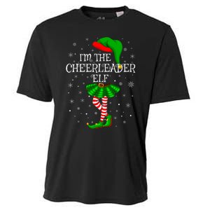 Cheerleader Elf Christmas Matching Family Elf Cooling Performance Crew T-Shirt