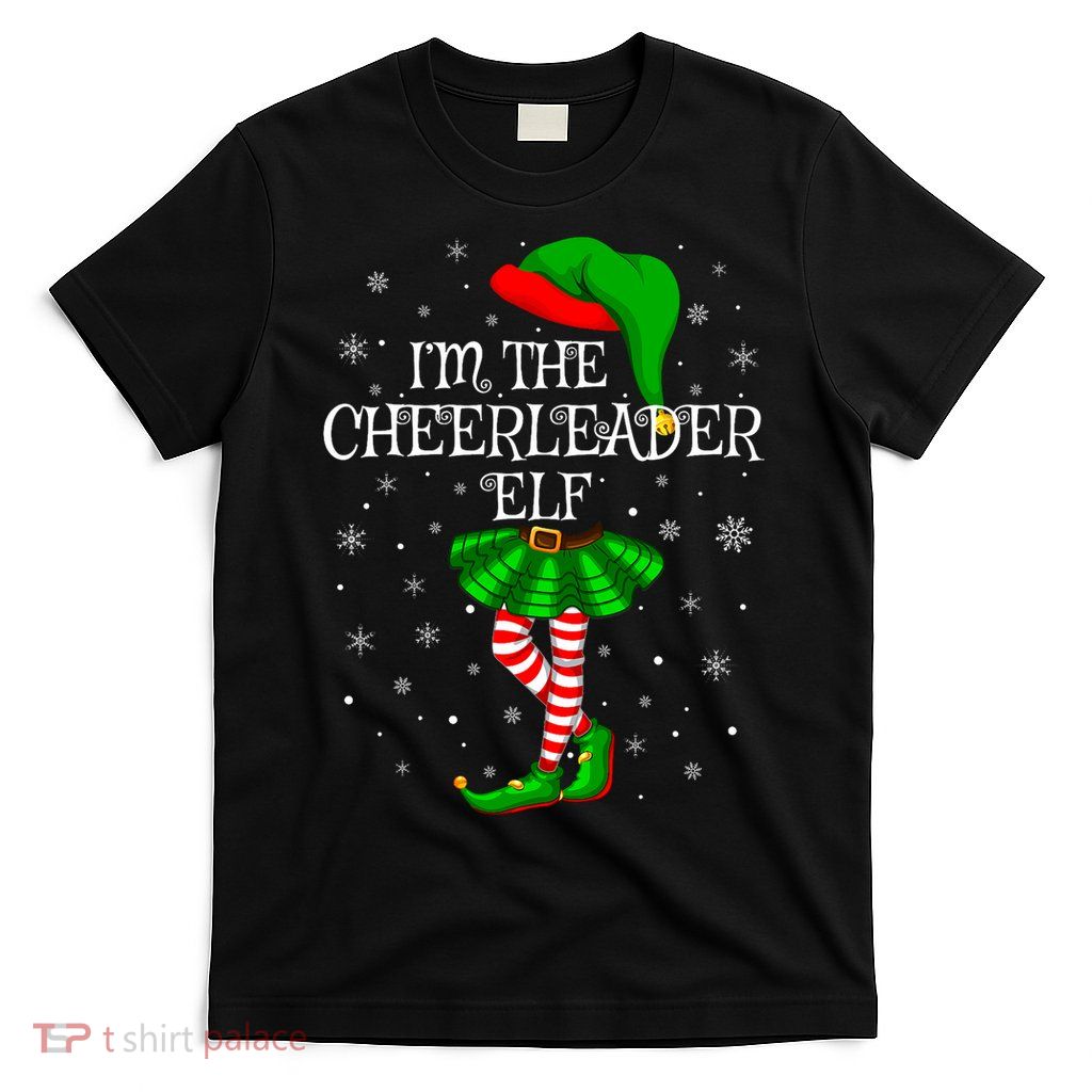 Cheerleader Elf Christmas Matching Family Elf T-Shirt