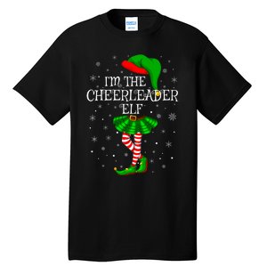 Cheerleader Elf Christmas Matching Family Elf Tall T-Shirt