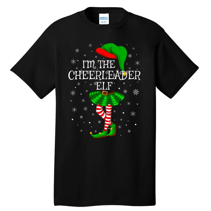 Cheerleader Elf Christmas Matching Family Elf Tall T-Shirt