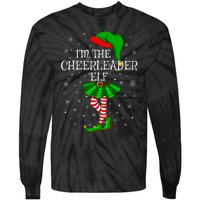 Cheerleader Elf Christmas Matching Family Elf Tie-Dye Long Sleeve Shirt