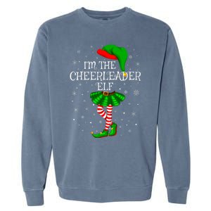 Cheerleader Elf Christmas Matching Family Elf Garment-Dyed Sweatshirt