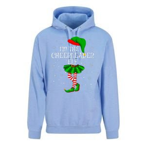 Cheerleader Elf Christmas Matching Family Elf Unisex Surf Hoodie