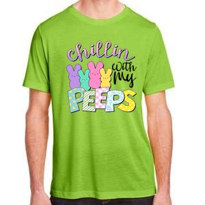 Cute Easter Chillin With My Peeps Candy Bunnies Adult ChromaSoft Performance T-Shirt