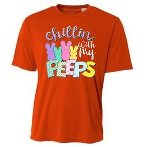 Cute Easter Chillin With My Peeps Candy Bunnies Cooling Performance Crew T-Shirt