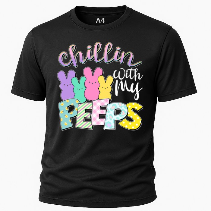 Cute Easter Chillin With My Peeps Candy Bunnies Cooling Performance Crew T-Shirt