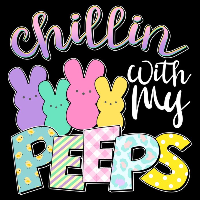 Cute Easter Chillin With My Peeps Candy Bunnies Cooling Performance Crew T-Shirt