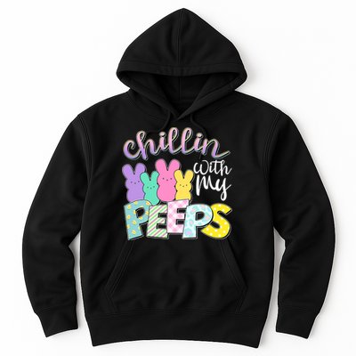 Cute Easter Chillin With My Peeps Candy Bunnies Hoodie