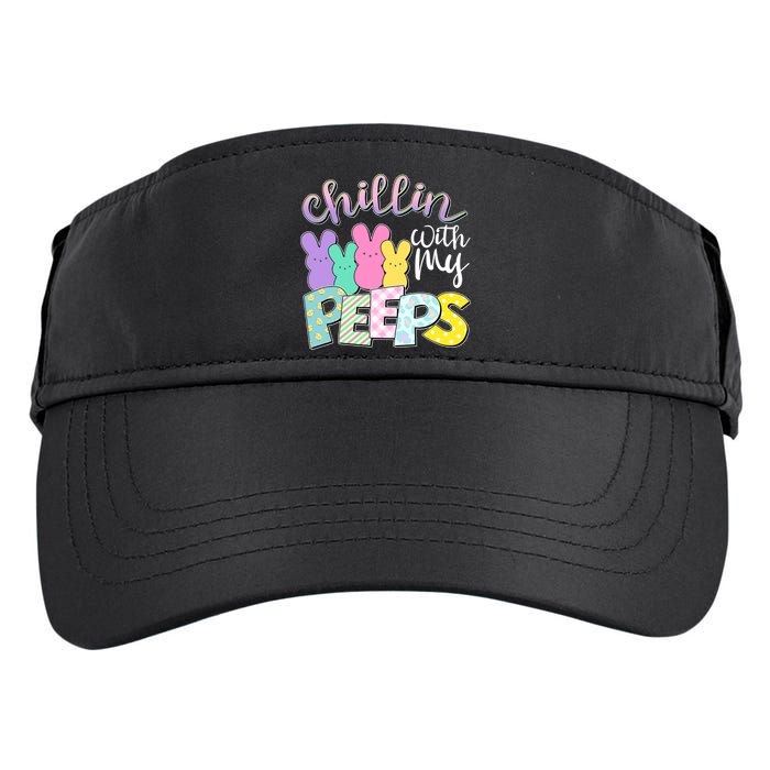 Cute Easter Chillin With My Peeps Candy Bunnies Adult Drive Performance Visor