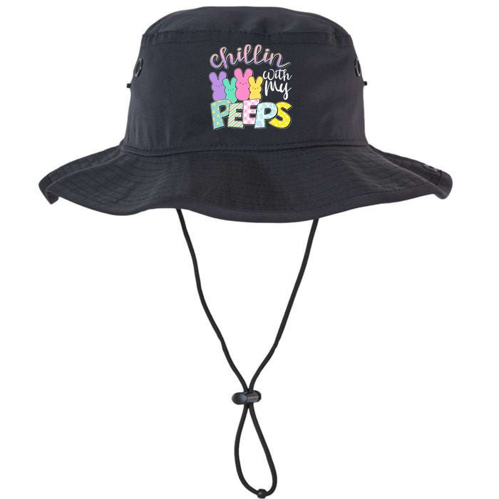 Cute Easter Chillin With My Peeps Candy Bunnies Bucket Hat