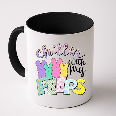 Cute Easter Chillin With My Peeps Candy Bunnies Mug
