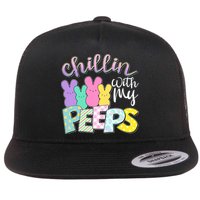 Cute Easter Chillin With My Peeps Candy Bunnies Flatbill Hat