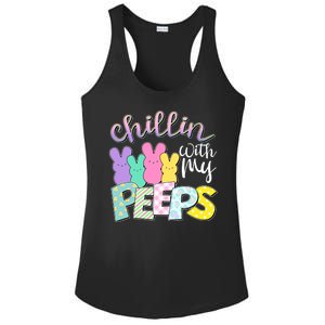 Cute Easter Chillin With My Peeps Candy Bunnies Ladies PosiCharge Competitor Racerback Tank