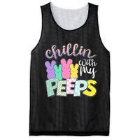 Cute Easter Chillin With My Peeps Candy Bunnies Mesh Reversible Basketball Jersey Tank