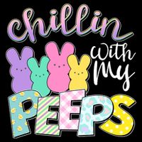 Cute Easter Chillin With My Peeps Candy Bunnies Mesh Reversible Basketball Jersey Tank