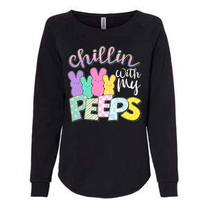 Cute Easter Chillin With My Peeps Candy Bunnies Womens California Wash Sweatshirt