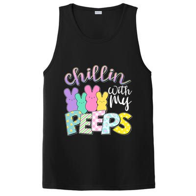 Cute Easter Chillin With My Peeps Candy Bunnies PosiCharge Competitor Tank