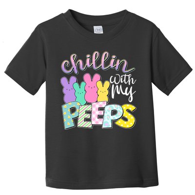 Cute Easter Chillin With My Peeps Candy Bunnies Toddler T-Shirt