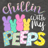 Cute Easter Chillin With My Peeps Candy Bunnies Vector Backpack
