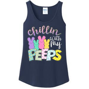 Cute Easter Chillin With My Peeps Candy Bunnies Ladies Essential Tank