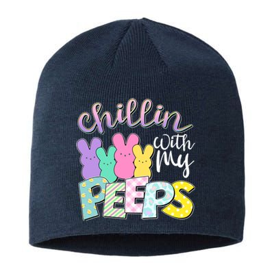 Cute Easter Chillin With My Peeps Candy Bunnies Sustainable Beanie