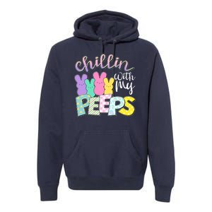 Cute Easter Chillin With My Peeps Candy Bunnies Premium Hoodie