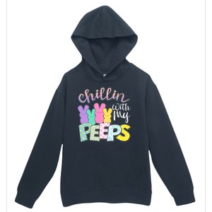 Cute Easter Chillin With My Peeps Candy Bunnies Urban Pullover Hoodie