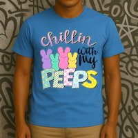 Cute Easter Chillin With My Peeps Candy Bunnies T-Shirt