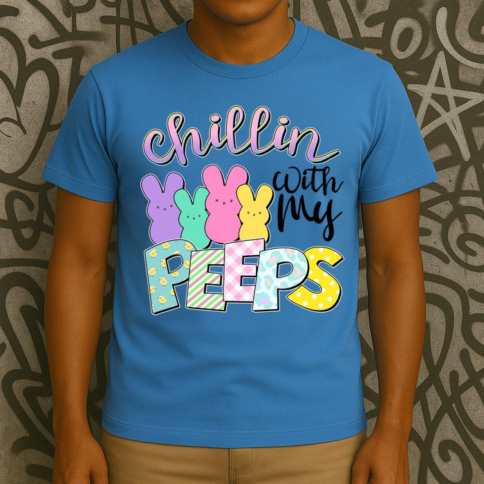 Cute Easter Chillin With My Peeps Candy Bunnies T-Shirt