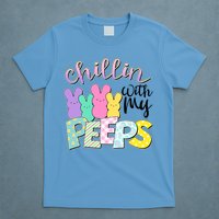Cute Easter Chillin With My Peeps Candy Bunnies T-Shirt