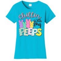 Cute Easter Chillin With My Peeps Candy Bunnies Women's T-Shirt