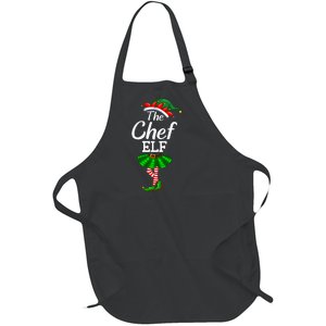 Chef Elf Christmas Costume Matching Family Elf Squad Full-Length Apron With Pockets