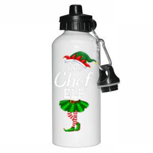 Chef Elf Christmas Costume Matching Family Elf Squad Aluminum Water Bottle