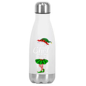 Chef Elf Christmas Costume Matching Family Elf Squad Stainless Steel Insulated Water Bottle