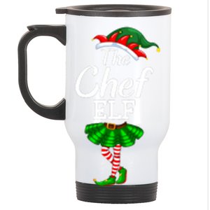 Chef Elf Christmas Costume Matching Family Elf Squad Stainless Steel Travel Mug