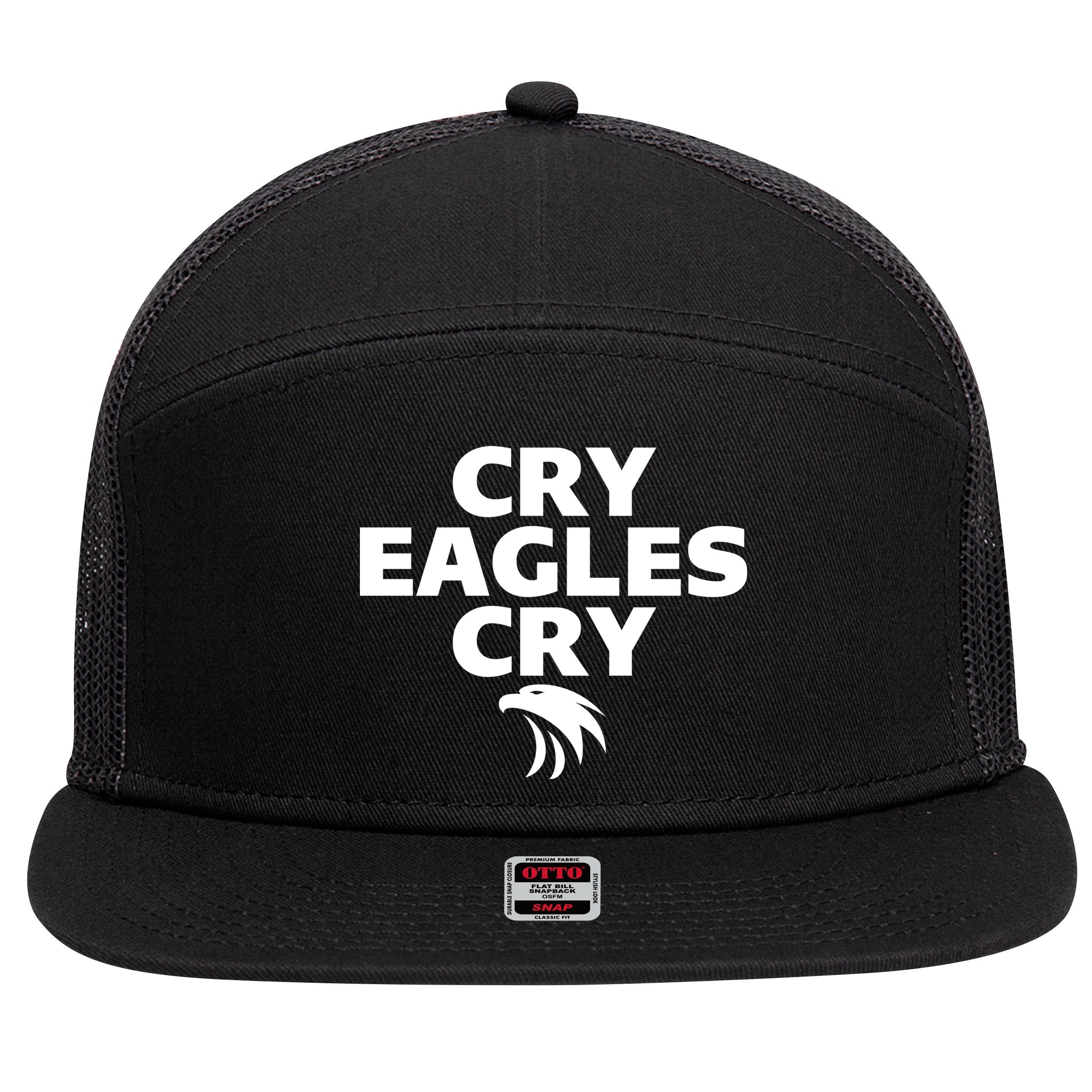Cry Eagles Cry Funny Anti Eagles 7 Panel Mesh Trucker Snapback Hat