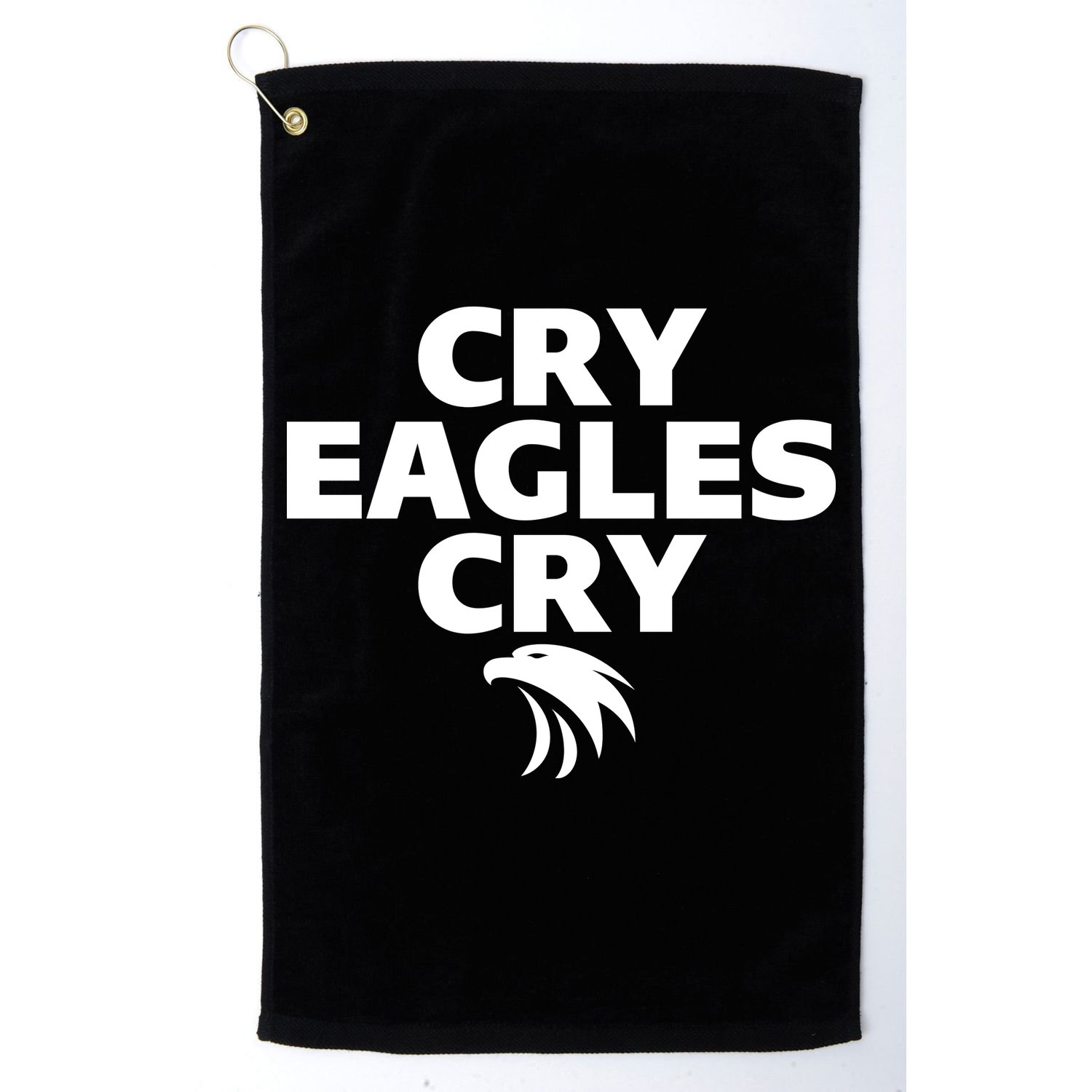 Cry Eagles Cry Funny Anti Eagles Golf Towel