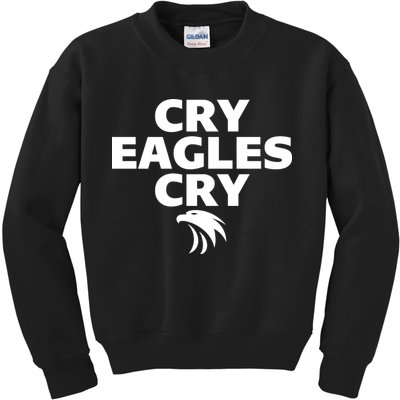 Cry Eagles Cry Funny Anti Eagles Kids Sweatshirt