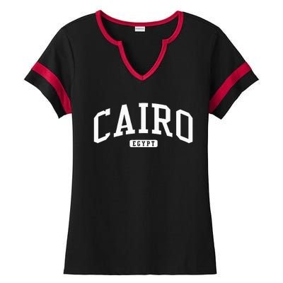 Cairo Egypt College University Style Ladies Halftime Notch Neck Tee