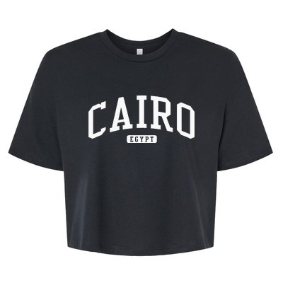 Cairo Egypt College University Style Bella+Canvas Jersey Crop Tee