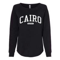 Cairo Egypt College University Style Womens California Wash Sweatshirt