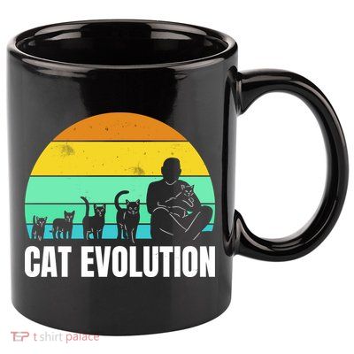 Cat Evolution 11oz C Handle Ceramic Mug