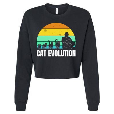 Cat Evolution Cropped Pullover Crew