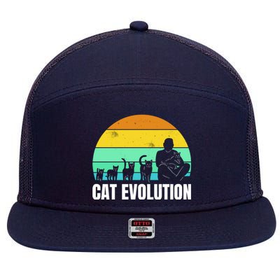 Cat Evolution 7 Panel Mesh Trucker Snapback Hat