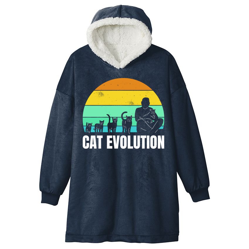 Cat Evolution Hooded Wearable Blanket