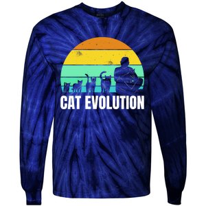 Cat Evolution Tie-Dye Long Sleeve Shirt