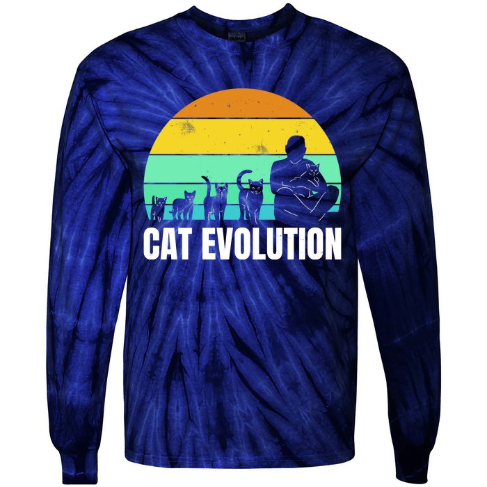 Cat Evolution Tie-Dye Long Sleeve Shirt