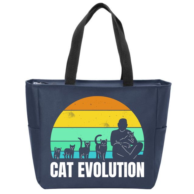 Cat Evolution Zip Tote Bag