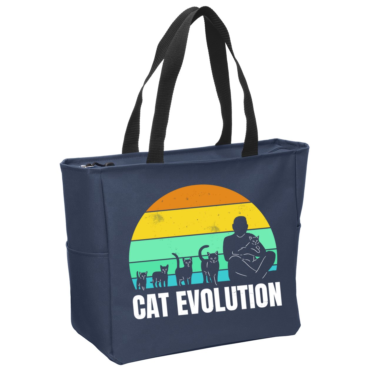 Cat Evolution Zip Tote Bag